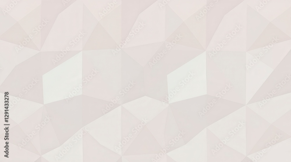 Fototapeta premium A light beige abstract background features a modern low-poly geometric design with triangles and polygons.