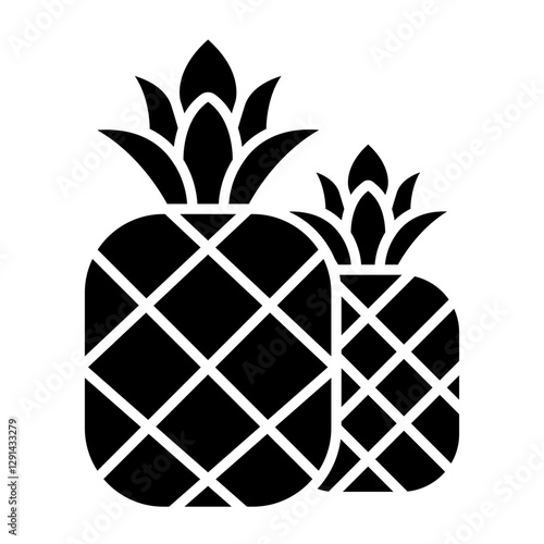 Pineapple icon in glyph style