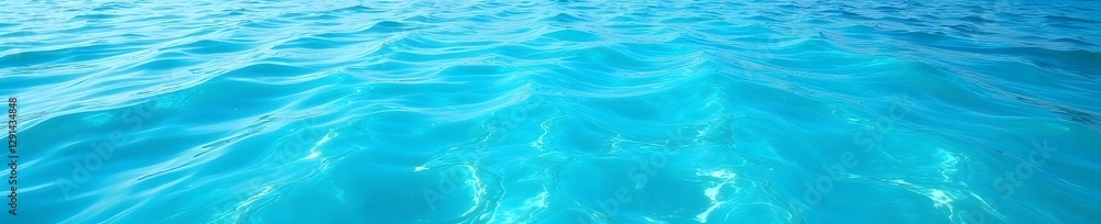 Azure waters, glassy surface undisturbed by wind, summer, sea Azure waters, glassy surface undisturbed by wind, summer, sea