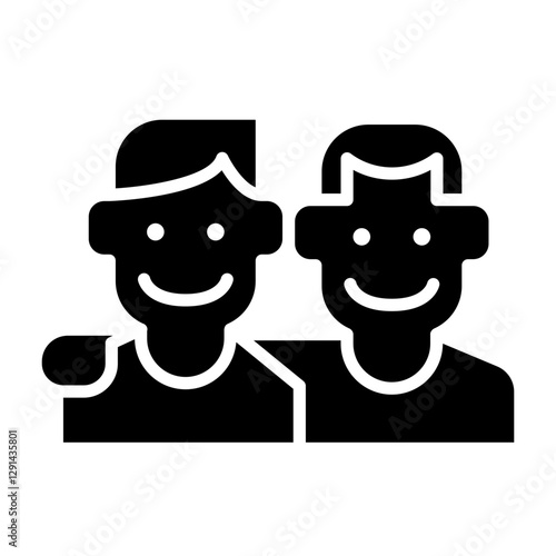 Friends icon in glyph style