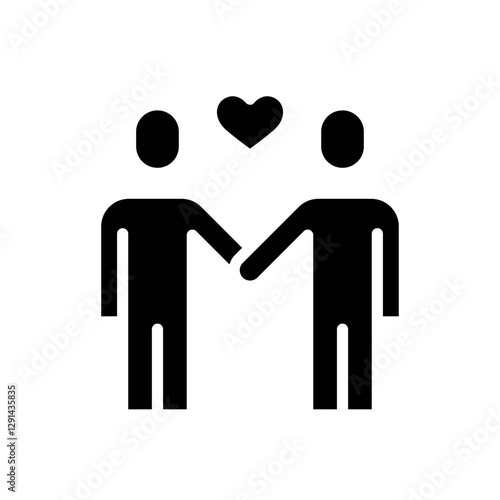 Homosexual icon in glyph style