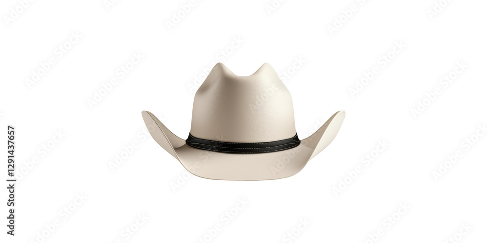 Cowboy hat with black band isolated on transparent background Cowboy hat with black band isolated on transparent background