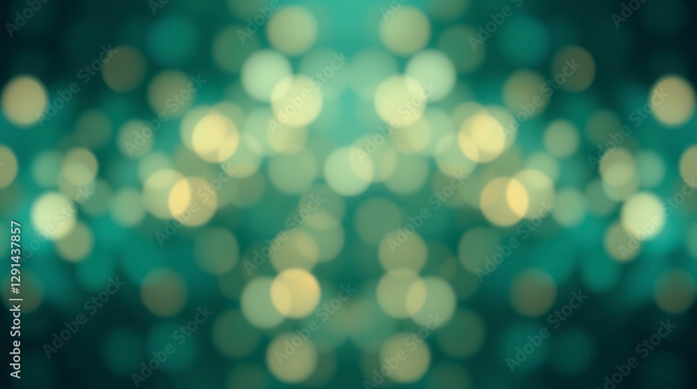 Soft teal and yellow bokeh lights create a mesmerizing abstract background with a calming effect. Soft teal and yellow bokeh lights create a mesmerizing abstract background with a calming effect.