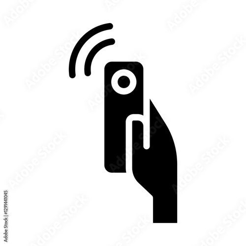 Remote control icon in glyph style