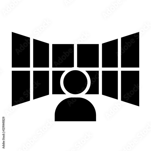 Panorama screen icon in glyph style