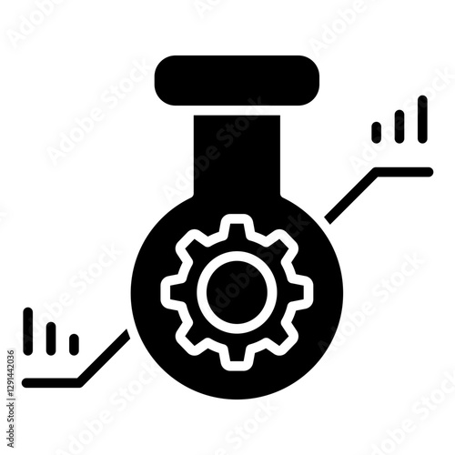 Experiment icon in glyph style