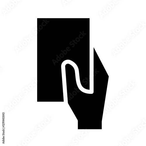 Penalty card icon in glyph style