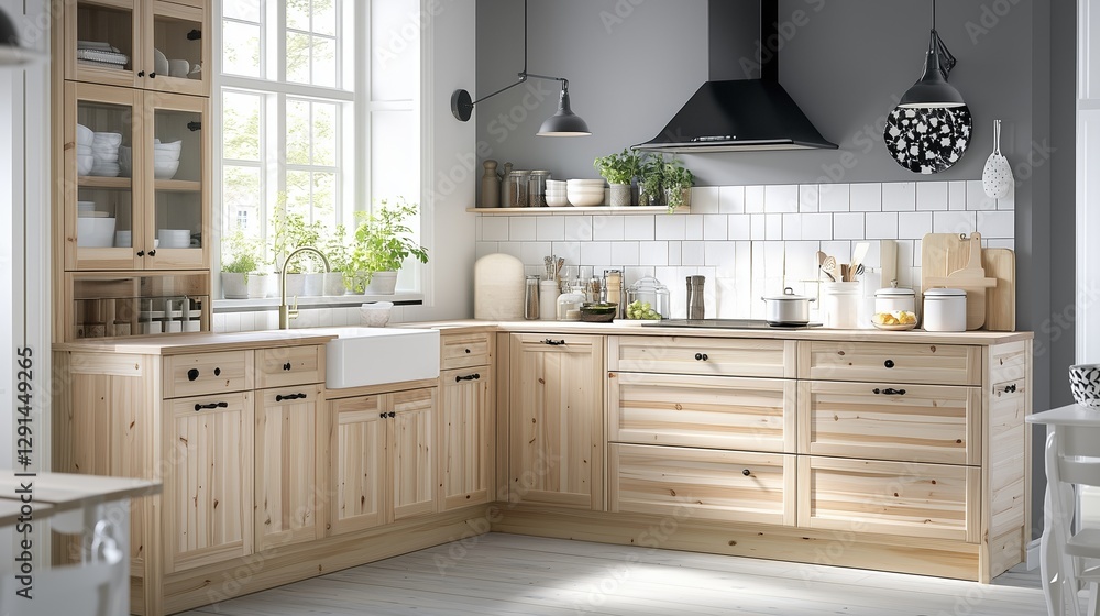 Modern Kitchen Interior: A bright and airy kitchen featuring modern cabinetry and appliances. The image showcases a stylish and functional space designed for cooking and family gatherings. Modern Kitchen Interior: A bright and airy kitchen featuring modern cabinetry and appliances. The image showcases a stylish and functional space designed for cooking and family gatherings.