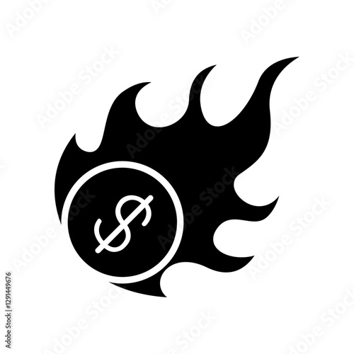 Trade war icon in glyph style