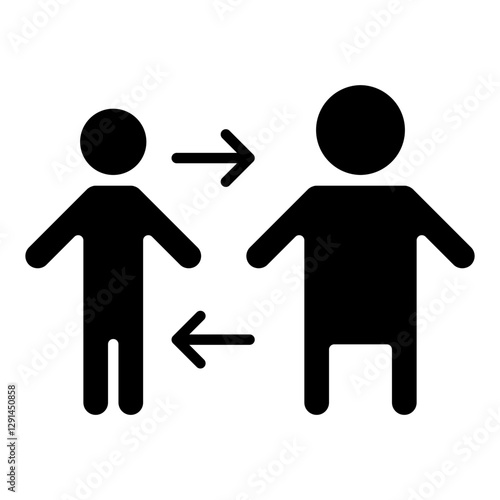 Losing weight icon in glyph style