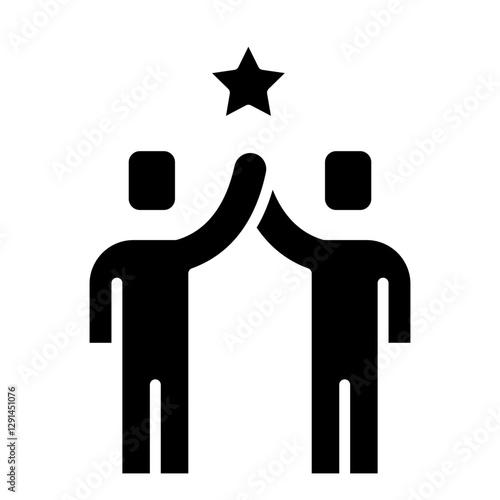 Success icon in glyph style
