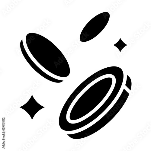 Income icon in glyph style