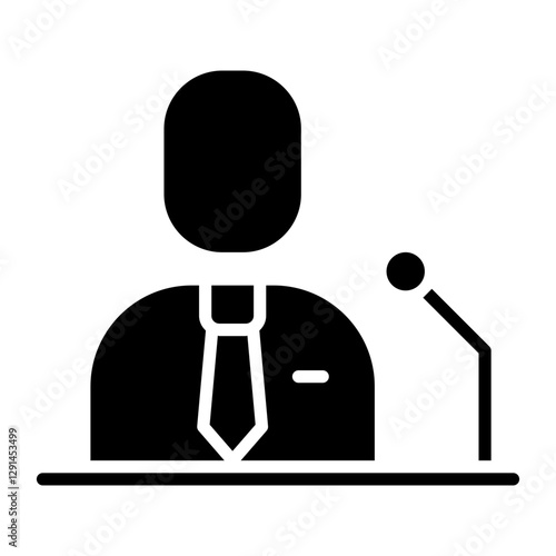 Speech icon in glyph style