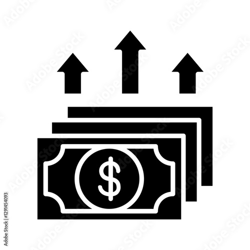 Profit icon in glyph style