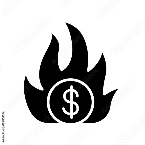 Business war icon in glyph style