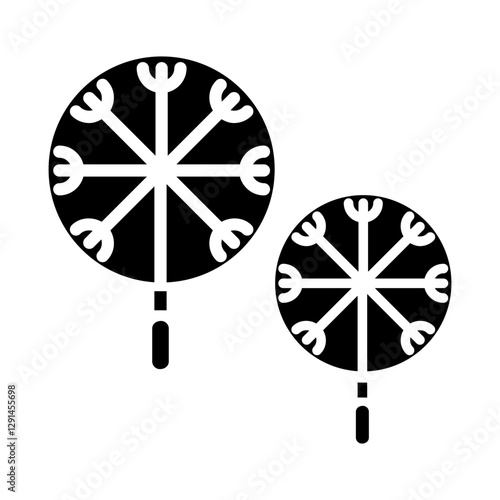 Dandelion icon in glyph style