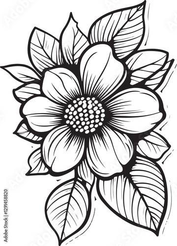  Elegant Black & White Floral Fabric Prints – High-Quality Digital Graphics