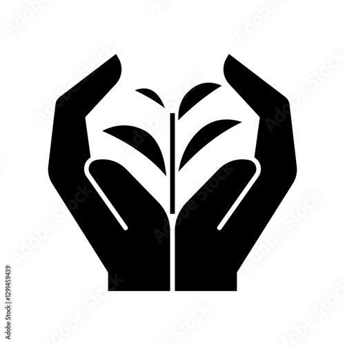 Environmentalist icon in glyph style