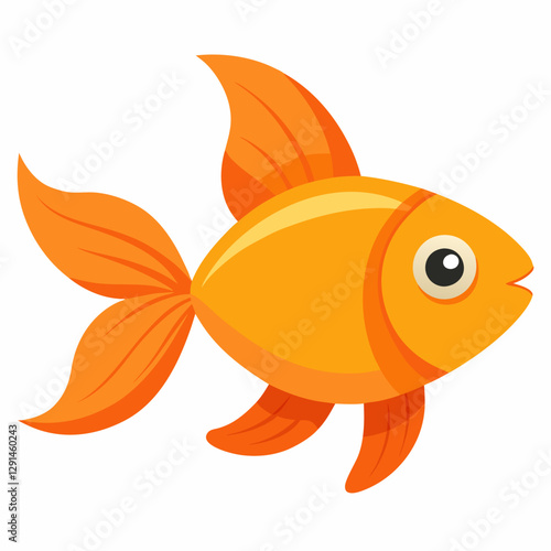 gold fish isolated on white