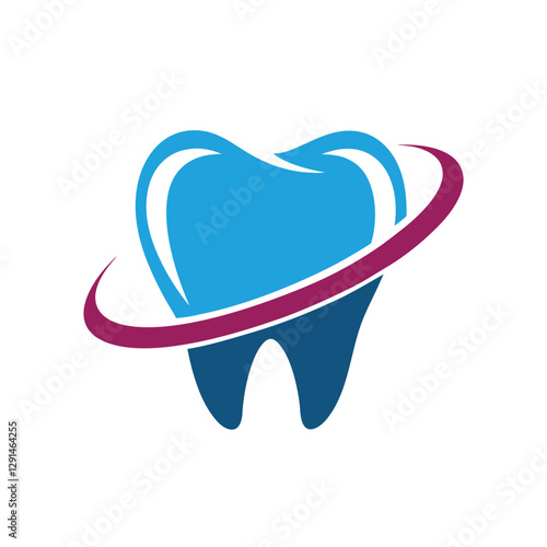 Modern Dental Care vector Logo Design.