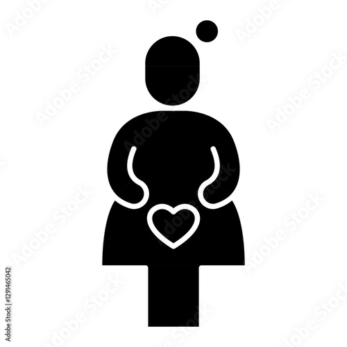Pregnancy icon in glyph style
