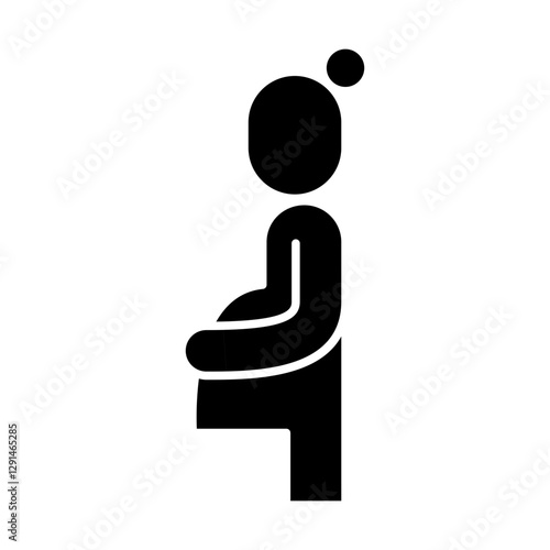 Pregnancy icon in glyph style