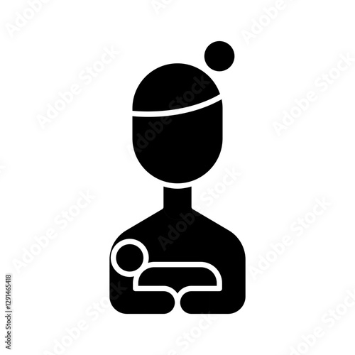 Mother icon in glyph style