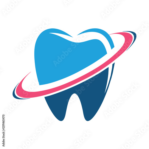 Modern Dental Care vector Logo Design.
