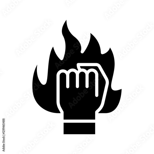 Superpower icon in glyph style