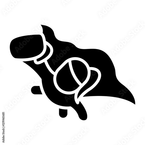 Super woman icon in glyph style