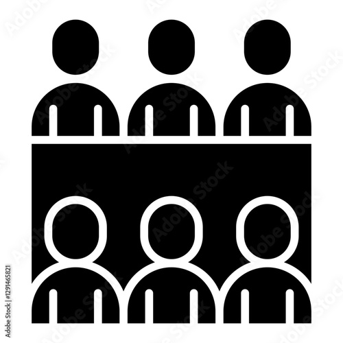 Conference icon in glyph style