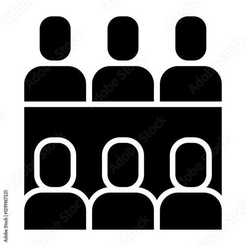 Meeting icon in glyph style