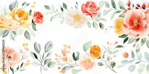 Wallpaper Mural Pastel Floral Pattern Torontodigital.ca