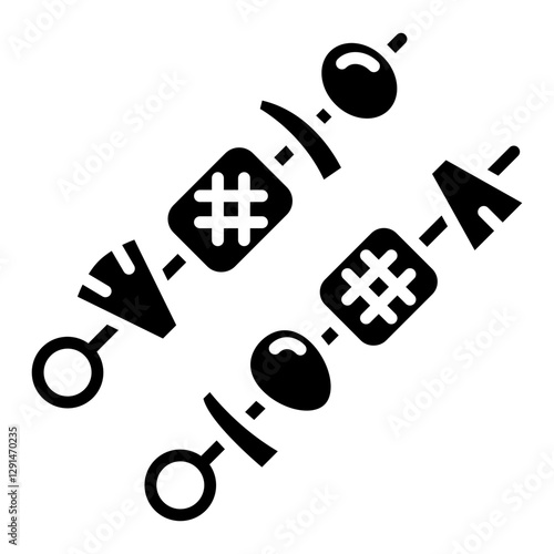 Barbeque icon in glyph style