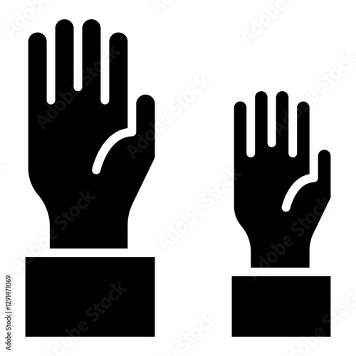 Vote icon in glyph style