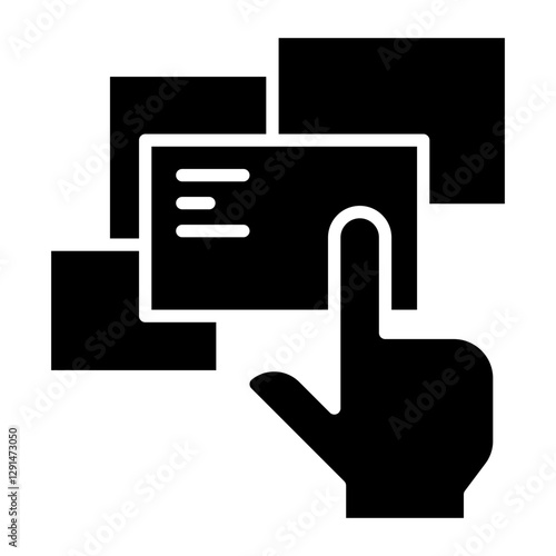 VR icon in glyph style