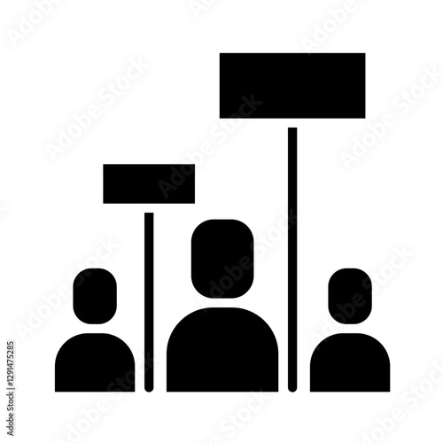 Protest icon in glyph style