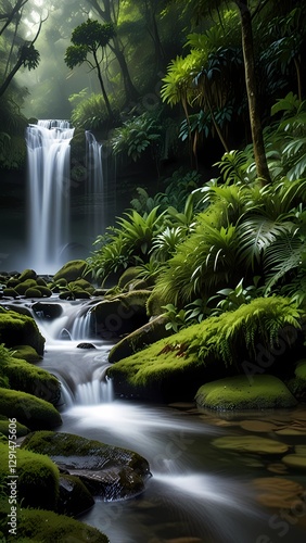 waterfall in the jungle