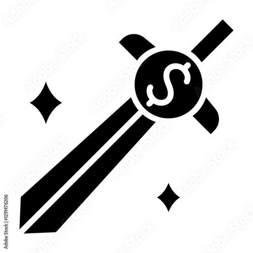 Business war icon in glyph style