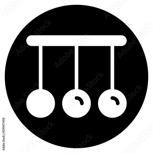 newton cradle glyph icon
