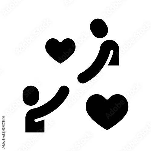 Care icon in glyph style