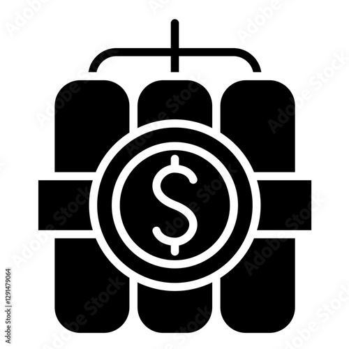 Business war icon in glyph style