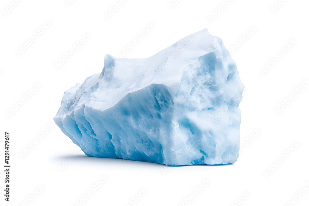 Massive iceberg isolated on white background Massive iceberg isolated on white background