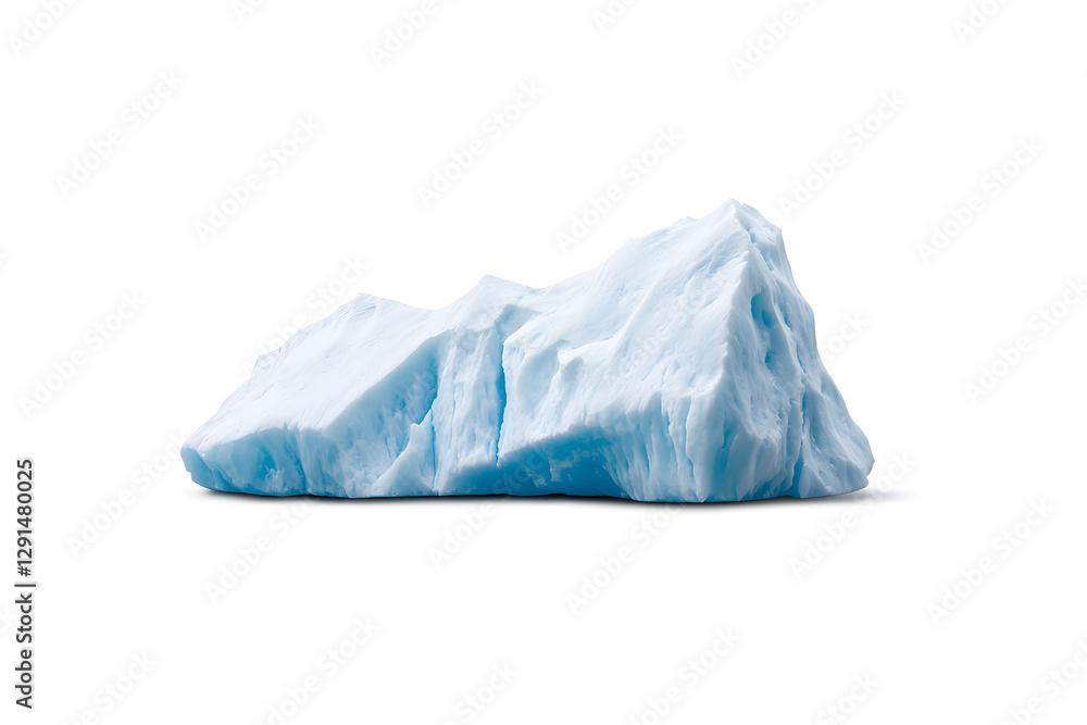 Fototapeta premium Massive iceberg isolated on white background