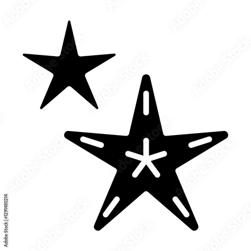 Starfish icon in glyph style