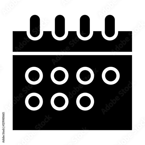 calendar icon in glyph style