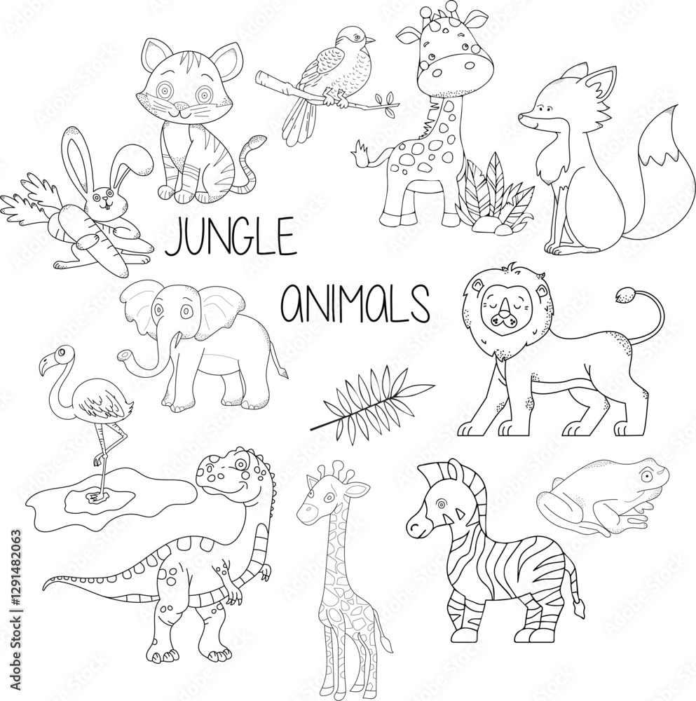 coloring book with animals coloring book with animals