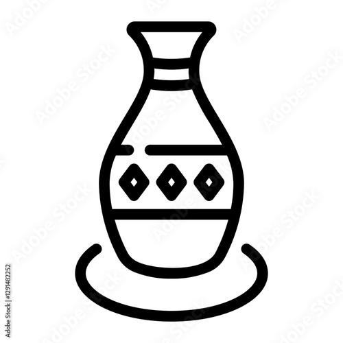 pottery line icon