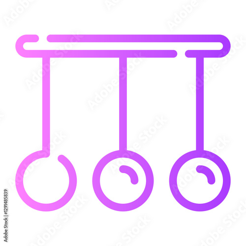 newton cradle gradient icon