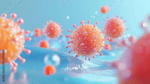 A 3D-rendered infographic explaining how the measles vaccine strengthens the immune system